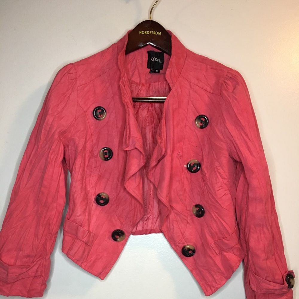 Pink cropped jacket